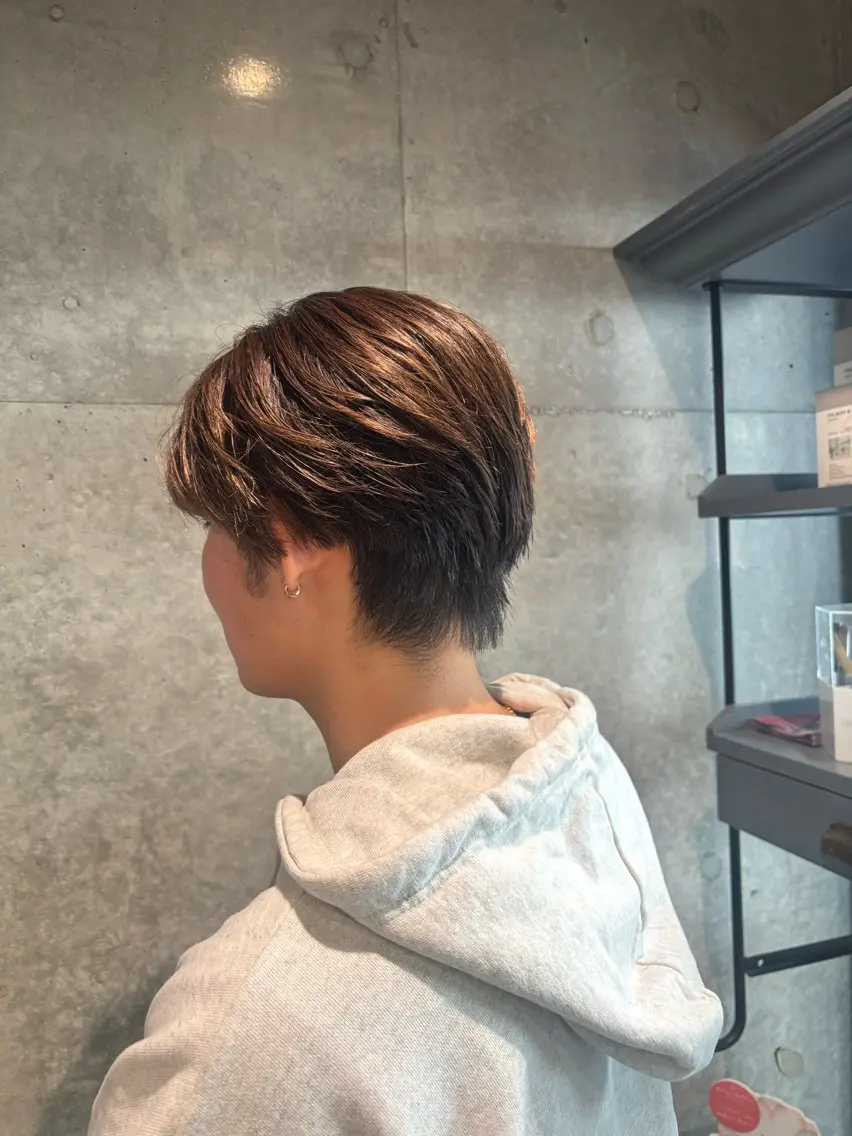 メンズ フェザーパーマ メンズパーマ 🎀縮毛矯正.暗髪 .艶髪🩶ちひろのヘアスタイル