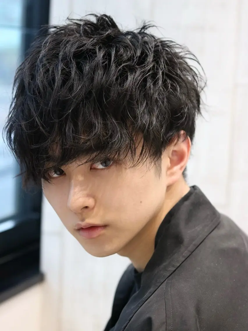 メンズ メンズパーマ カット パーマ 【公式】メンズサロン LUCEY福岡大名のヘアスタイル