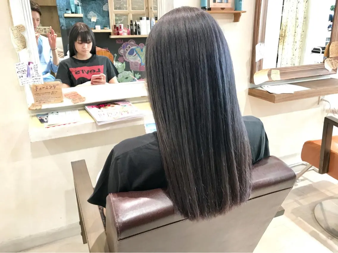セミロング カラー アッシュ ラベンダーカラー ラベンダーアッシュ メンズ指名多数!! 田島史也のヘアスタイル