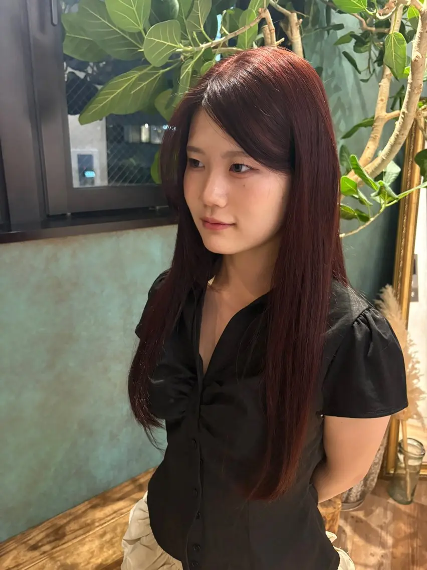 ロング カラー はらだ みはるのヘアスタイル