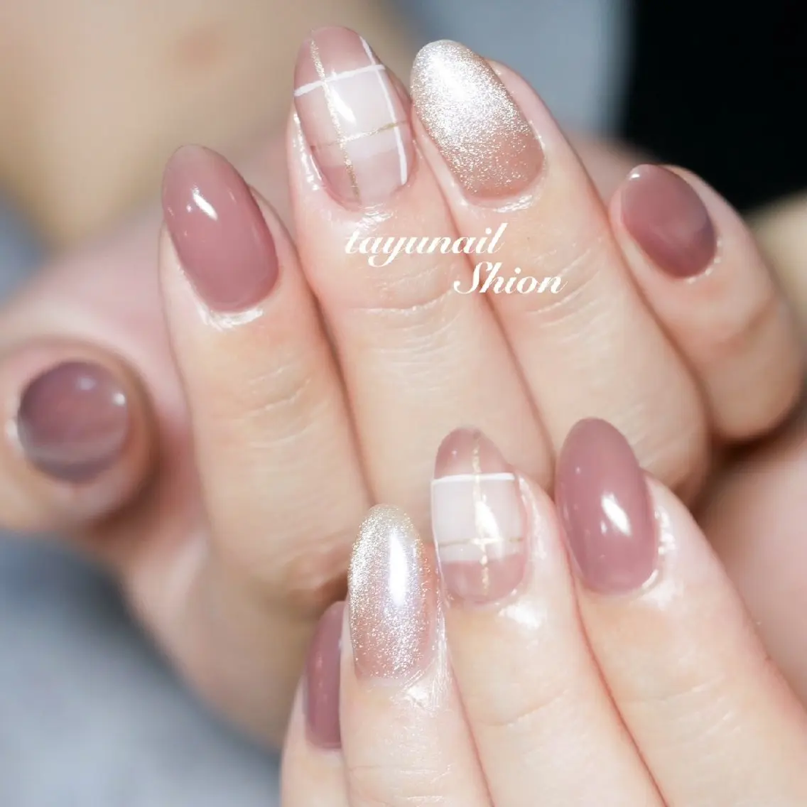 ネイル ジェルネイル マグネットネイル パラジェル ネイルサロン 【たゆnail】のネイルデザイン