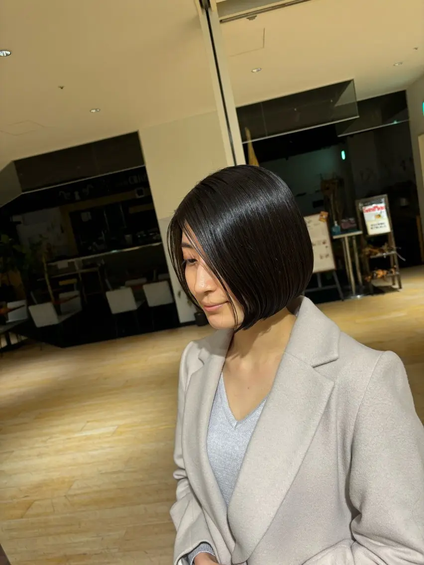 ショート ボブ カット ヘッドスパ マンツーマン 縮毛矯正/マユコのヘアスタイル