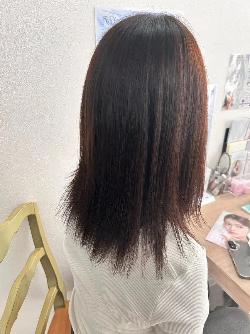 カラー ブラウンカラー ヘアカラー 赤崎 こごみのヘアスタイル