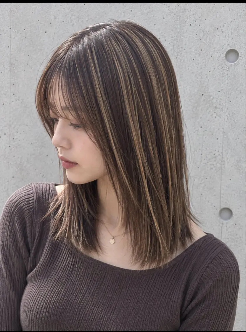 ミディアム カラー takagi nayuのヘアスタイル