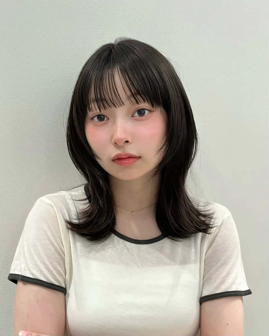 ミディアム パーマ 縮毛矯正 透明感カラー / 縮毛矯正🫧首藤大翔のヘアスタイル