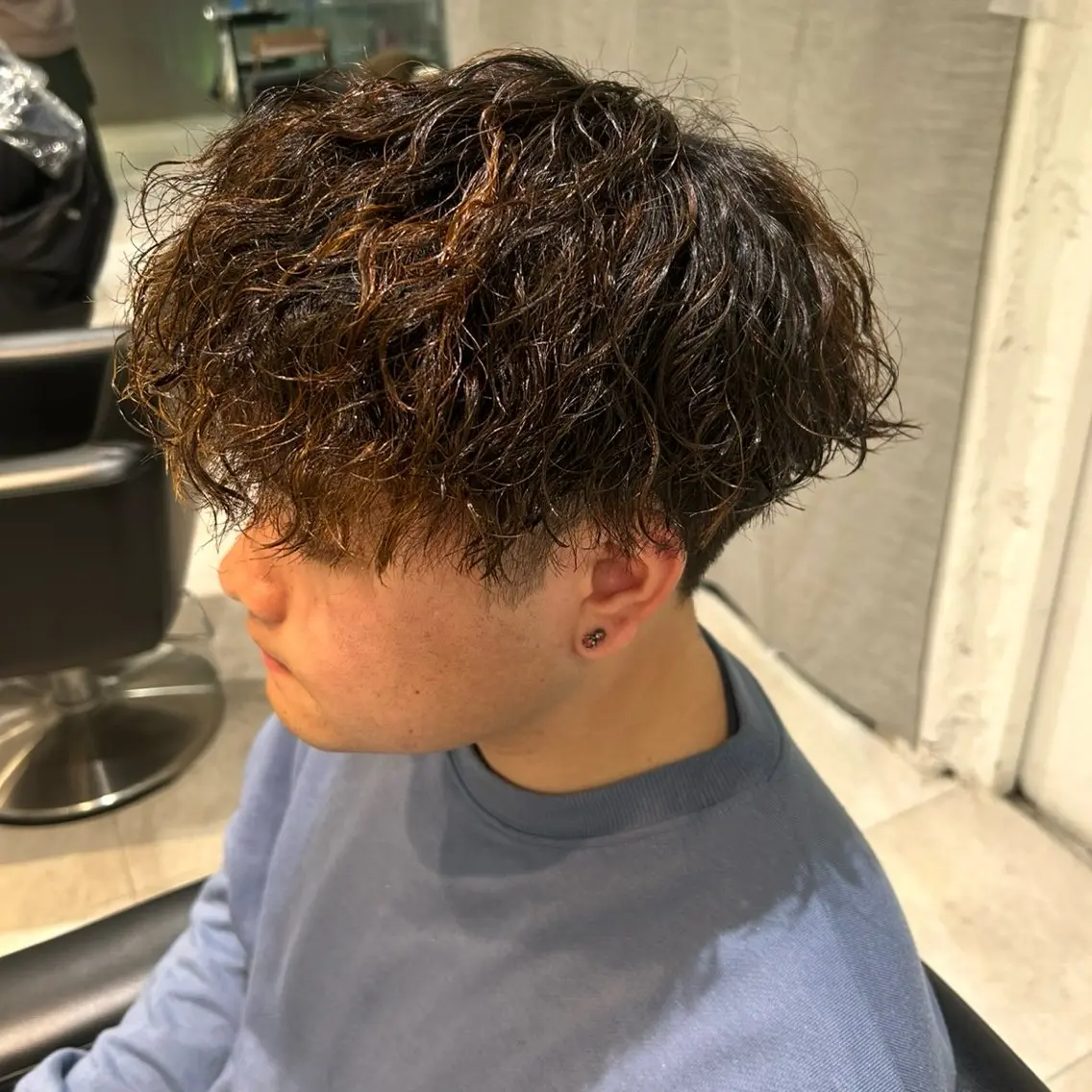 メンズ カット パーマ 🦋Misaki🦋 メンズパーマ/着付けのヘアスタイル