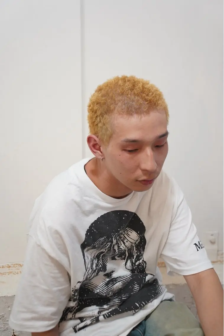 ショート パーマ カット ヘアカラー パーマ モチヅキ タツキのヘアスタイル