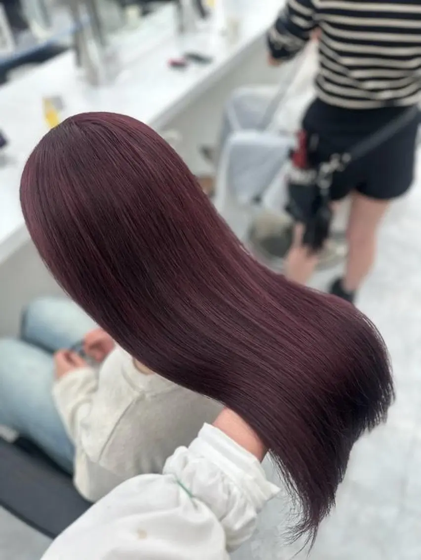 カラー 黒髪 卒業式のヘアスタイル 縮毛矯正 ヘアカラー 🍒renka🍒 ボブ/ショート/暖色のヘアスタイル