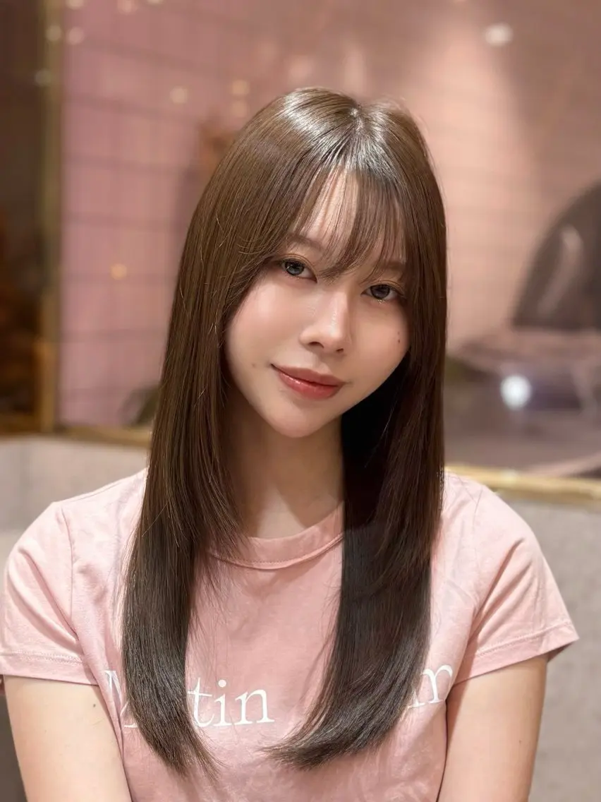 ロング カラー パーマ ヘアアレンジ メンズ キッズ カット ヘアカラー トリートメント 北千住/小顔レイヤー /顔まわり/西慶太朗のヘアスタイル