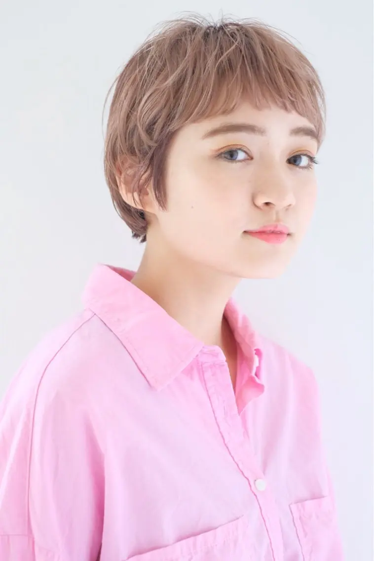 ショート カラー カット ヘアカラー トリートメント ヘアセット オリーブ透明感カラー 表参道/MIKUのヘアスタイル