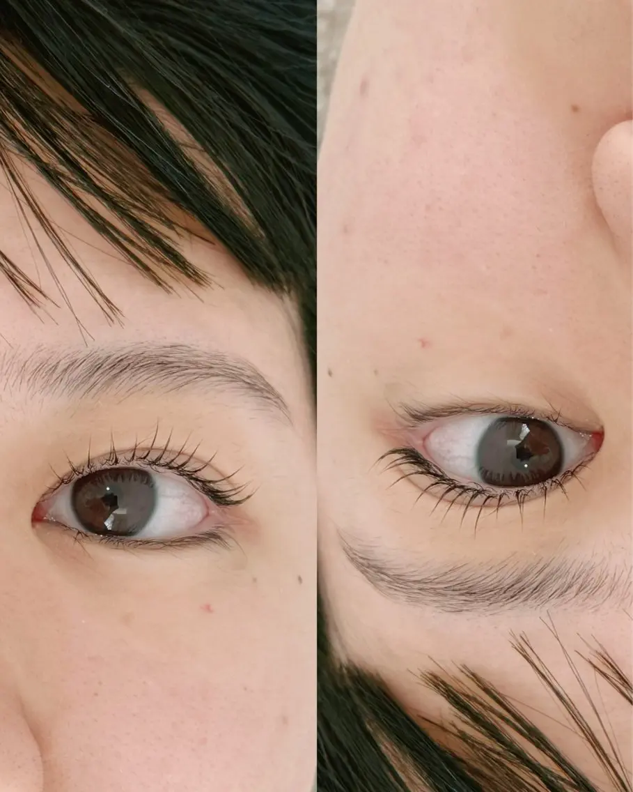 マツエク・マツパ パリジェンヌラッシュリフト 一重×まつ毛パーマ SAE eyelashのマツエク・マツパデザイン