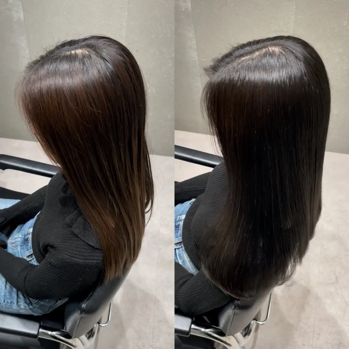 セミロング カラー ケアカラー トリートメント 髪質改善ヘアケア 艶髪特化/上田のヘアスタイル