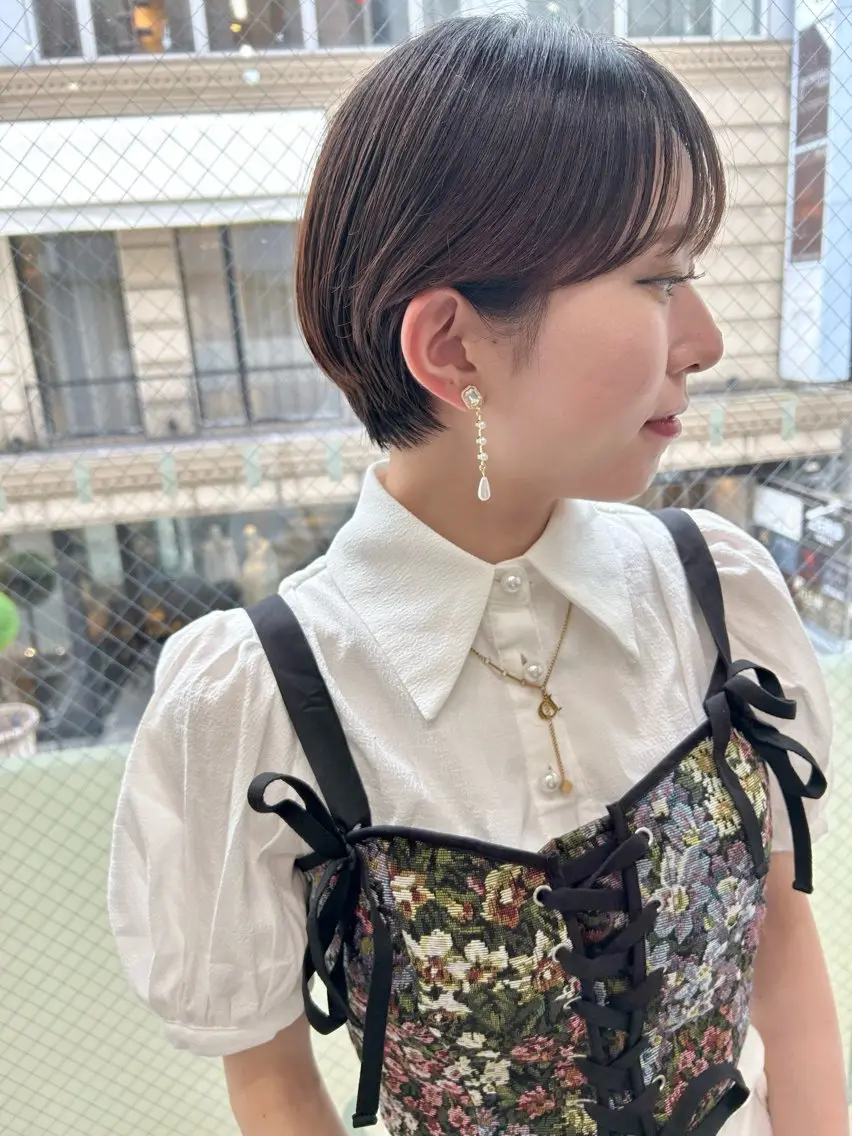 ショート カラー カット ヘアカラー トリートメント 髪質改善will hairdesignのヘアスタイル