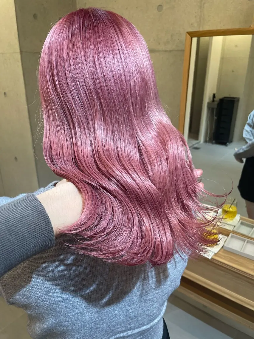 ミディアム カラー ブリーチ ヘアカラー トリートメント 羽田翔大/ブリーチ/ レイヤー/店長のヘアスタイル