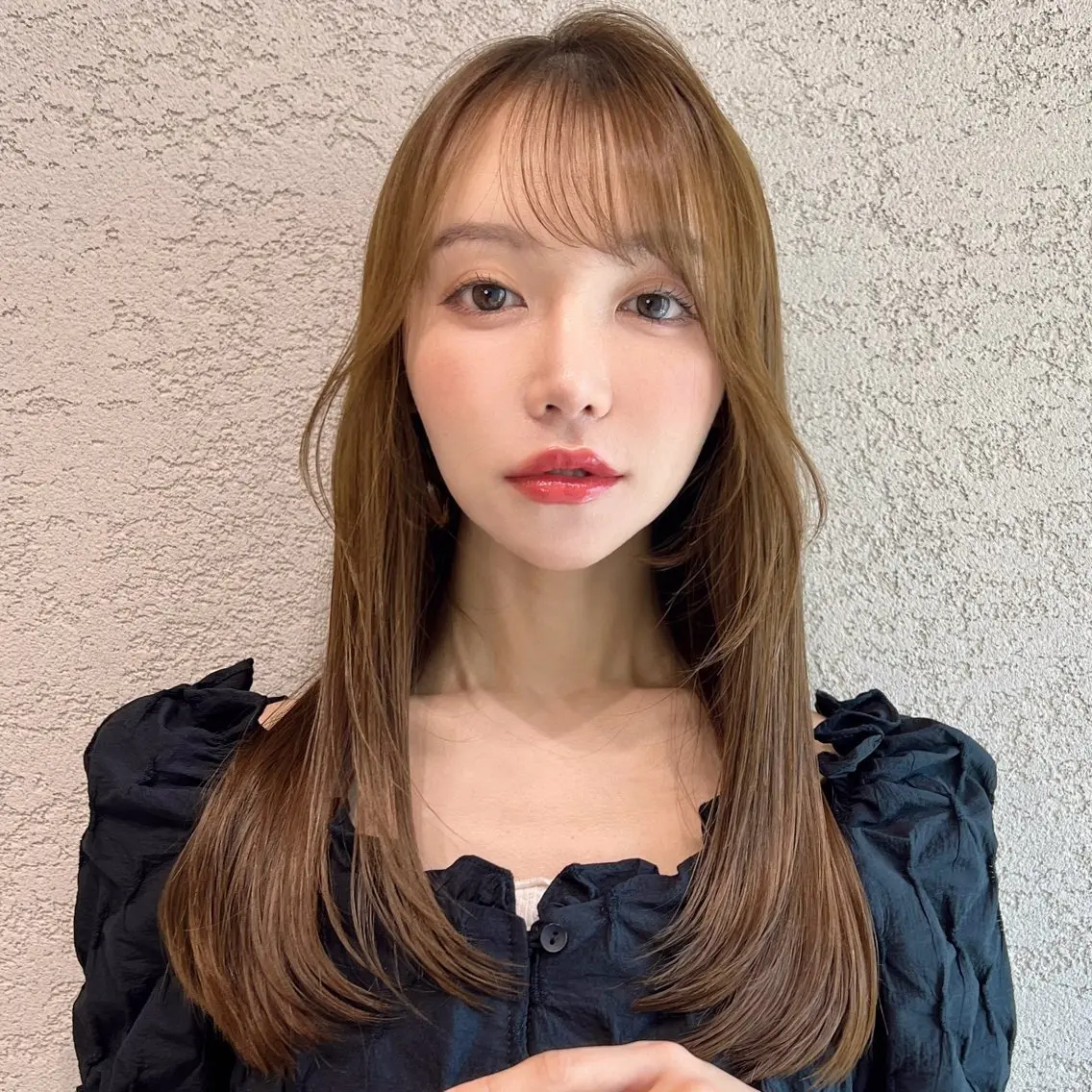セミロング カラー レイヤー|縮毛矯正 |韓国ボブ|岡田洸太のヘアスタイル
