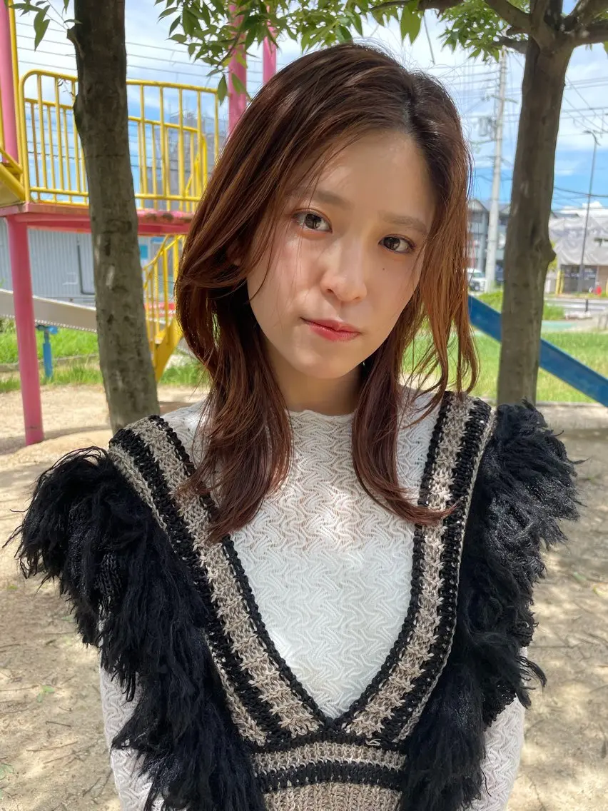 【🧡ミニモ限定クーポン🧡】カット+艶カラー✨️コラーゲン泡パック付🌈ᵕ̈*の写真