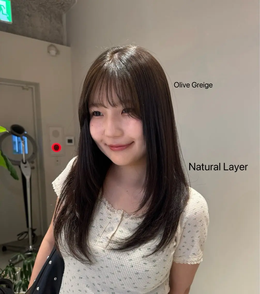 ロング レイヤーカット カット ヘアカラー トリートメント ボブ/カシスカラー/ 村田茉優のヘアスタイル