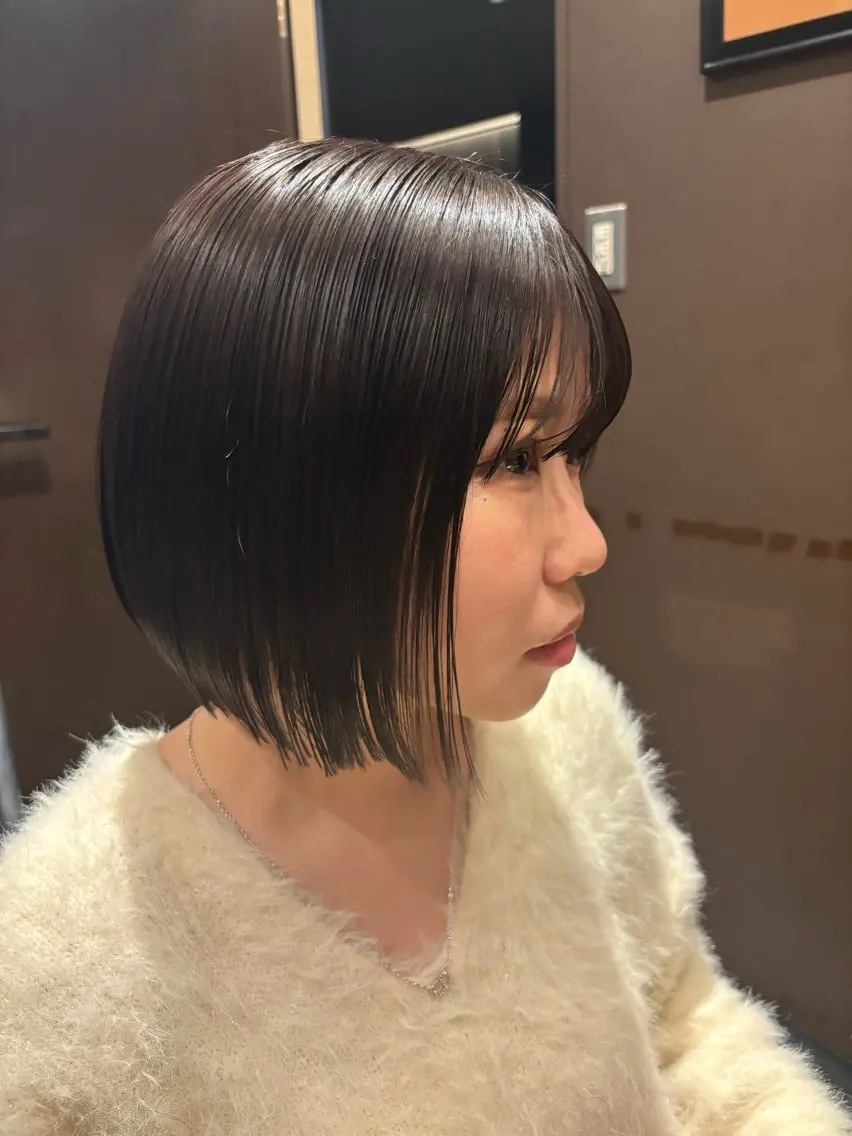 ショート 縮毛矯正 人気サロン縮毛矯正 ボブカットカラーのヘアスタイル