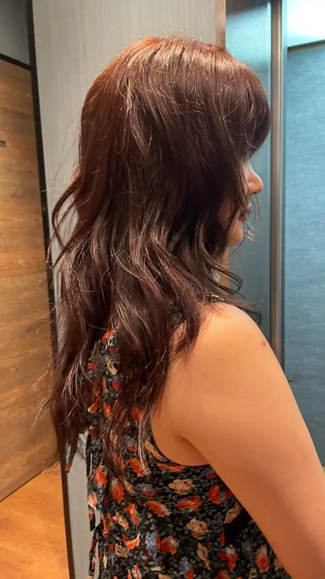セミロング カット パーマ 銀座ボブカラーパーマ misakiのヘアスタイル
