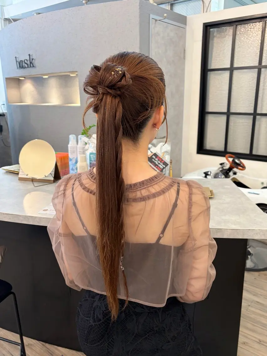 ロング 韓国風ヘア ヘアセット sato ayaka |透明感カラー🫧のヘアスタイル