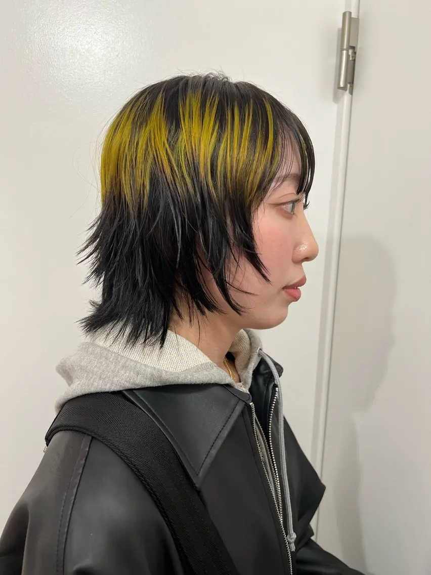 ミディアム ヘアカラー トリートメント 💥ウルフカット デザインあんな💥のヘアスタイル