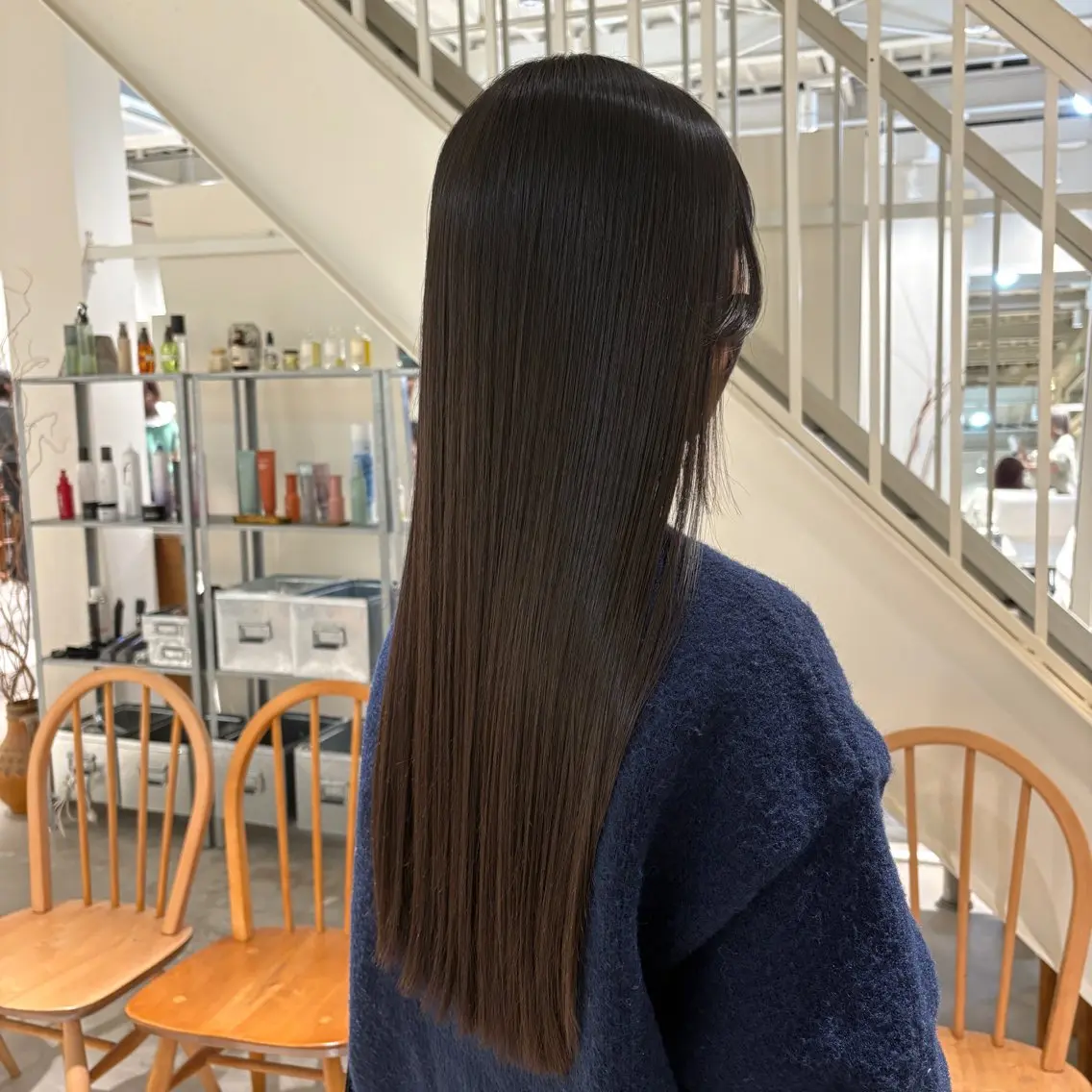 ロング 縮毛矯正 安西 香利奈のヘアスタイル