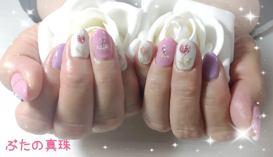 ネイル ハンドネイル 林 珠里のネイルデザイン