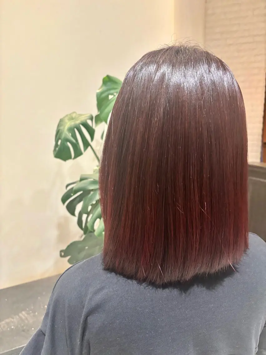 ミディアム ヘアカラー 永田 幸枝のヘアスタイル