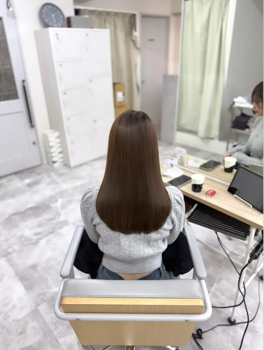 ロング 水尻 佑奈のヘアスタイル