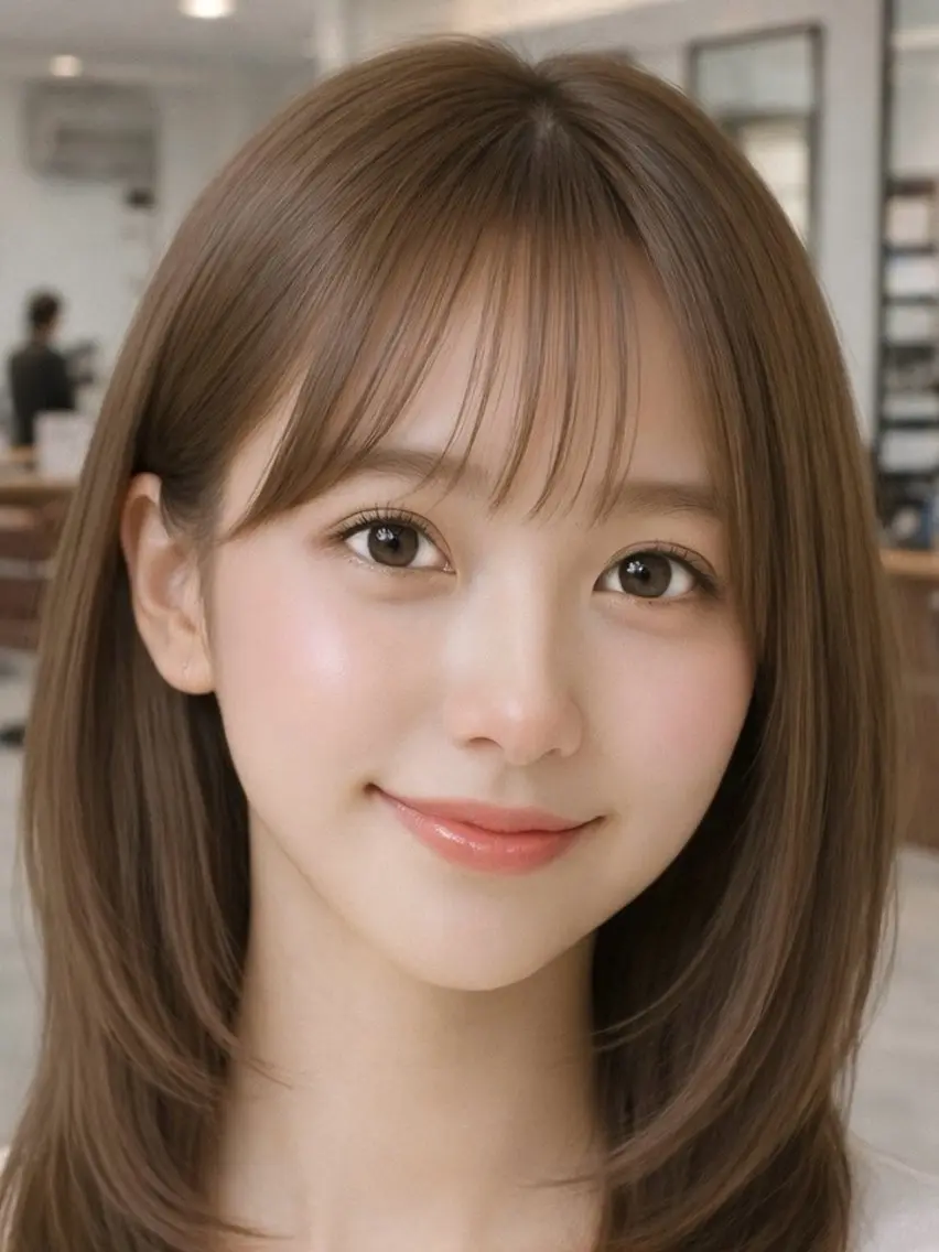 セミロング 映える顔まわり/前髪 特化 💗 ユキマのヘアスタイル