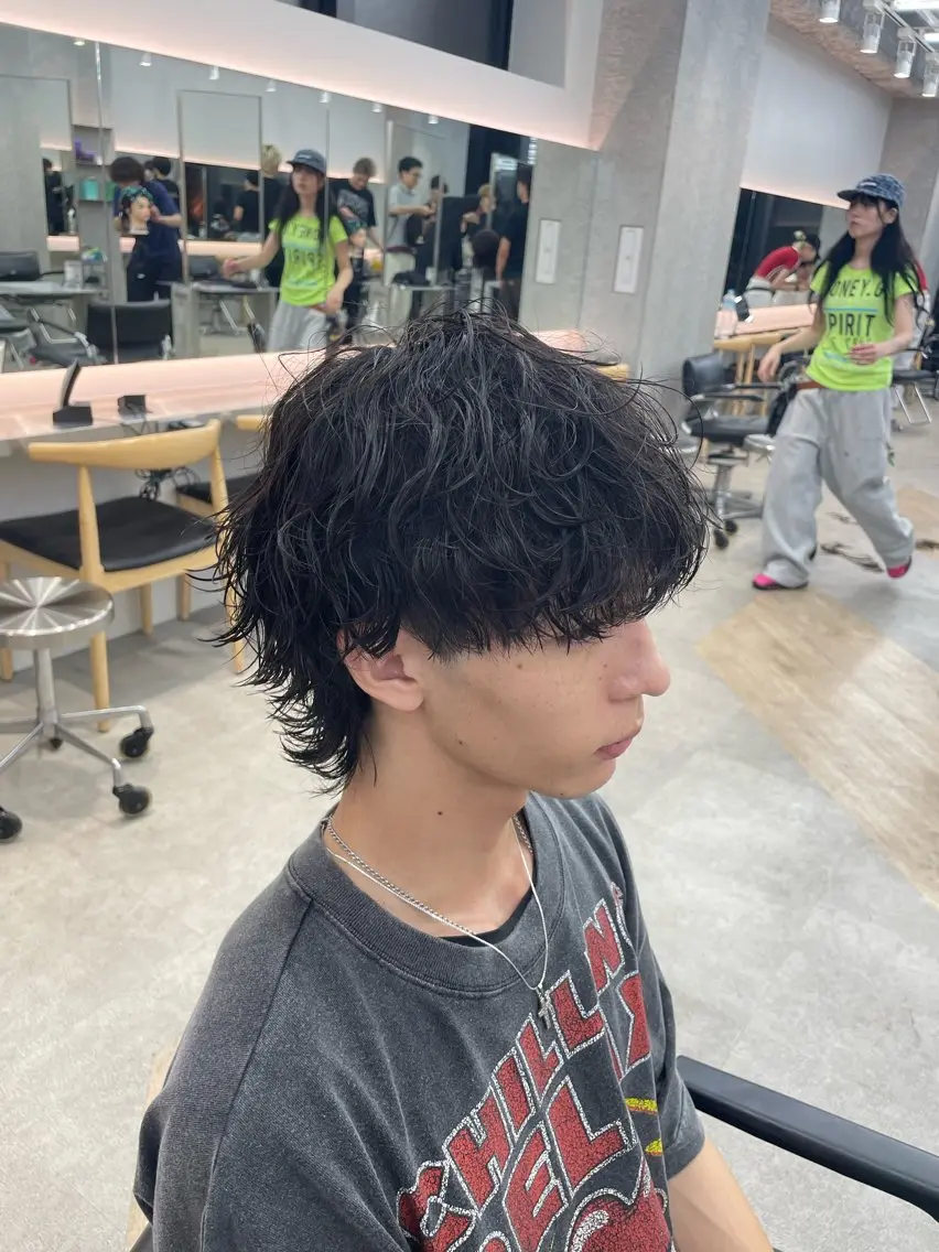 ショート パーマ メンズ カット パーマ SENTA✨メンズ パーマ✨fifth栄のヘアスタイル