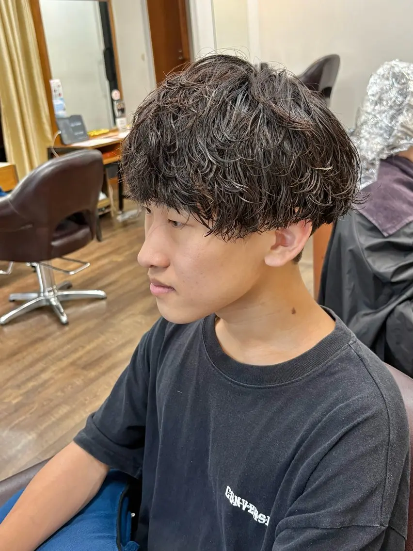 パーマ メンズ カット パーマ トリートメント 💈直毛×ツイスパの プロ🥷清水真之介のヘアスタイル