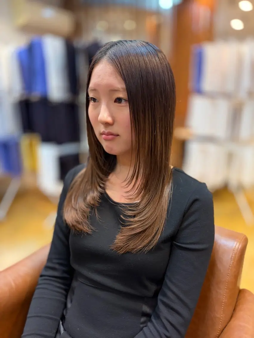 ロング レイヤーカット igrek田口 響希のヘアスタイル