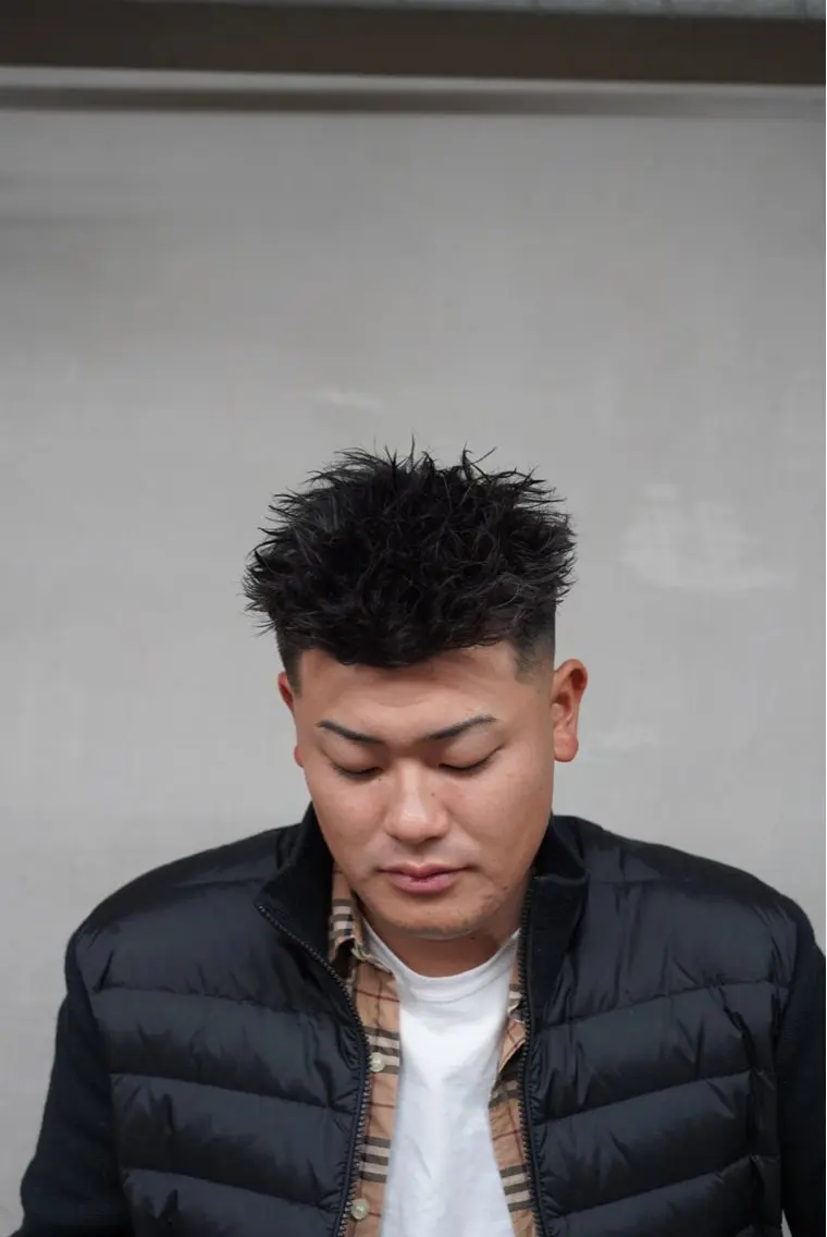 パーマ メンズ カット パーマ ヘアセット 関 晃哉のヘアスタイル