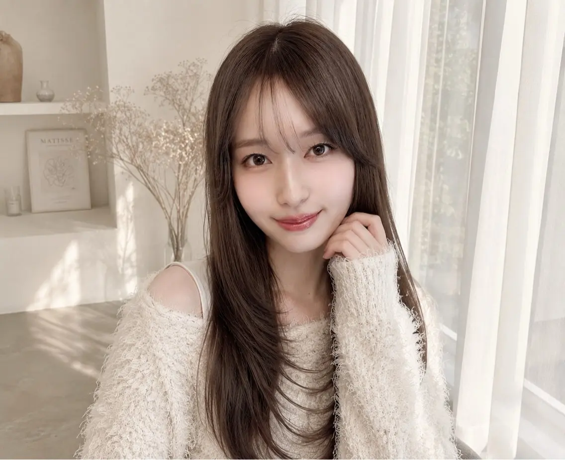 ロング カラー カット ヘアカラー トリートメント 🦋韓国風レイヤー/ 艶髪矯正🦋凛太郎のヘアスタイル