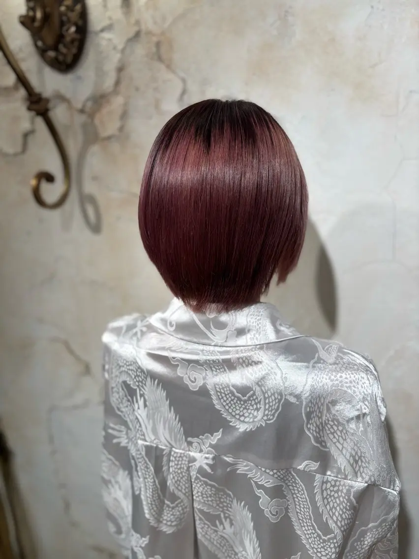 ショート カラー ブリーチ ピンクカラー ヘアカラー メンズモデル募集中 /Mana🪄のヘアスタイル