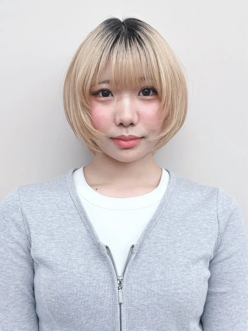ショート カット ヘッドスパ ボブ/ゆるふわ ボブパーマ/とういのヘアスタイル