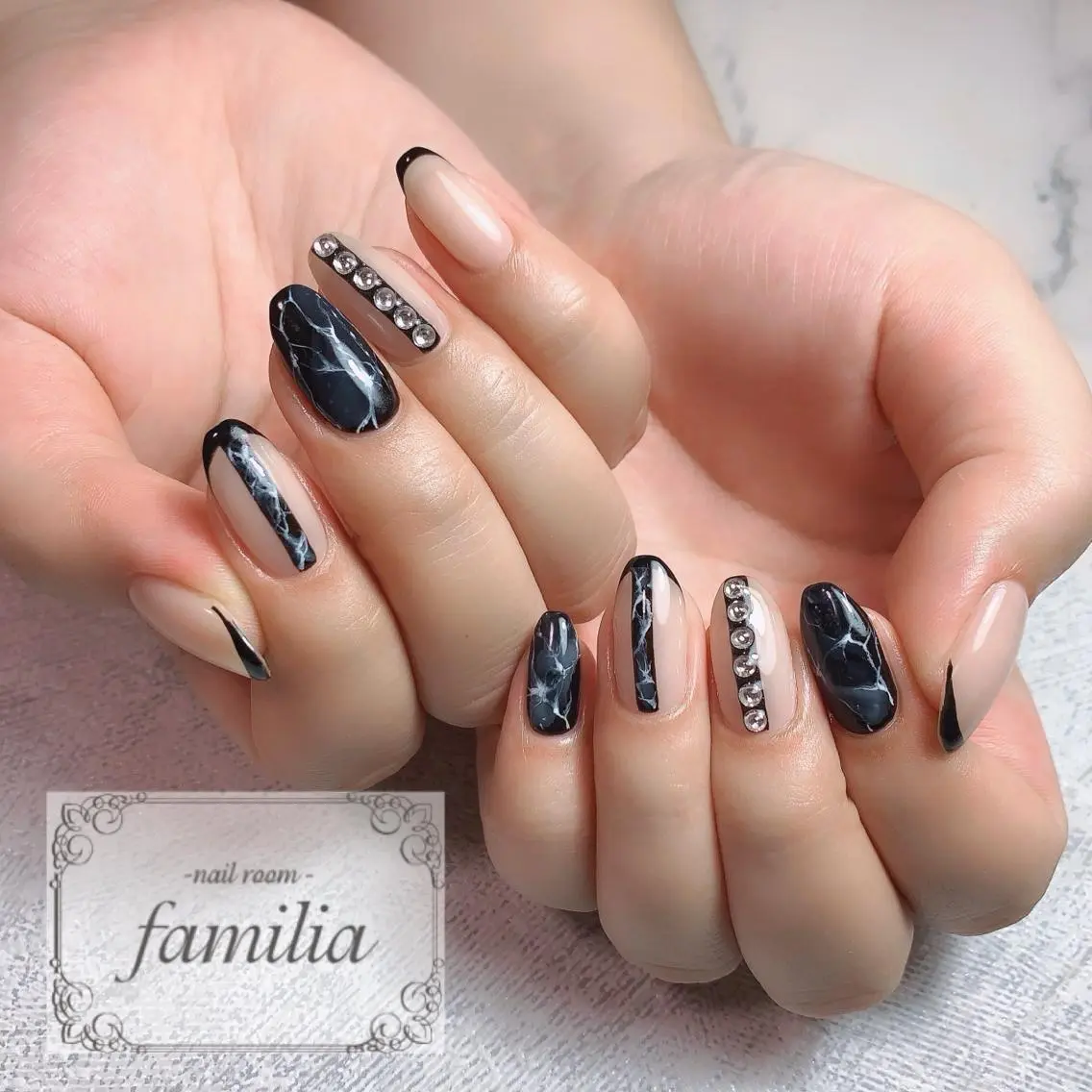 ネイル 大理石ネイル(マーブル) -nailroom- familiaのネイルデザイン