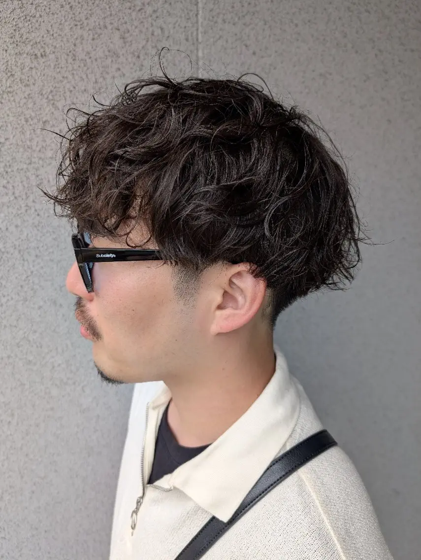 ショート メンズ パーマ メンズパーマ ヘアカラー パーマ トリートメント 河野日南/似合わせ/ メンズスタイルのヘアスタイル