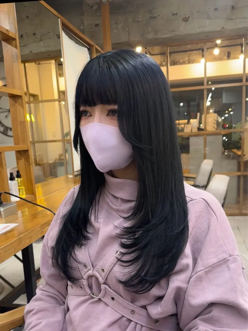 ロング カラー ヘアアレンジ 透明感カラー ハッシュカット 髪質改善 韓国風ヘア レイヤーカット カット ヘアカラー トリートメント 韓国レイヤーカット★ 小林大樹のヘアスタイル