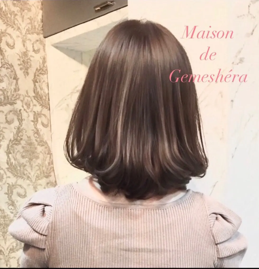 ミディアム 韓国風ヘア レイヤーカット 🗝髪質改善×カット 🪄Ji_yeongのヘアスタイル