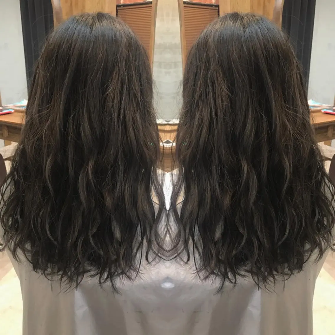ロング カラー カット ヘアカラー トリートメント 重政 和樹のヘアスタイル
