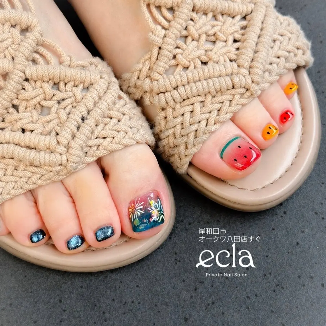 ネイル アートネイル フットネイル 持ち込み Nail Salon ecla 〜エクラ〜のネイルデザイン