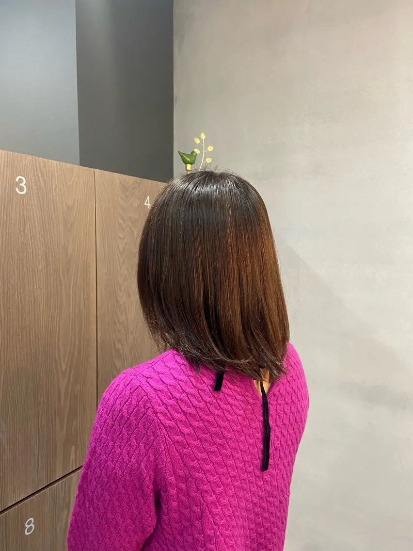 ミディアム ヘアカラー ルプラボウ 沖  大雅のヘアスタイル