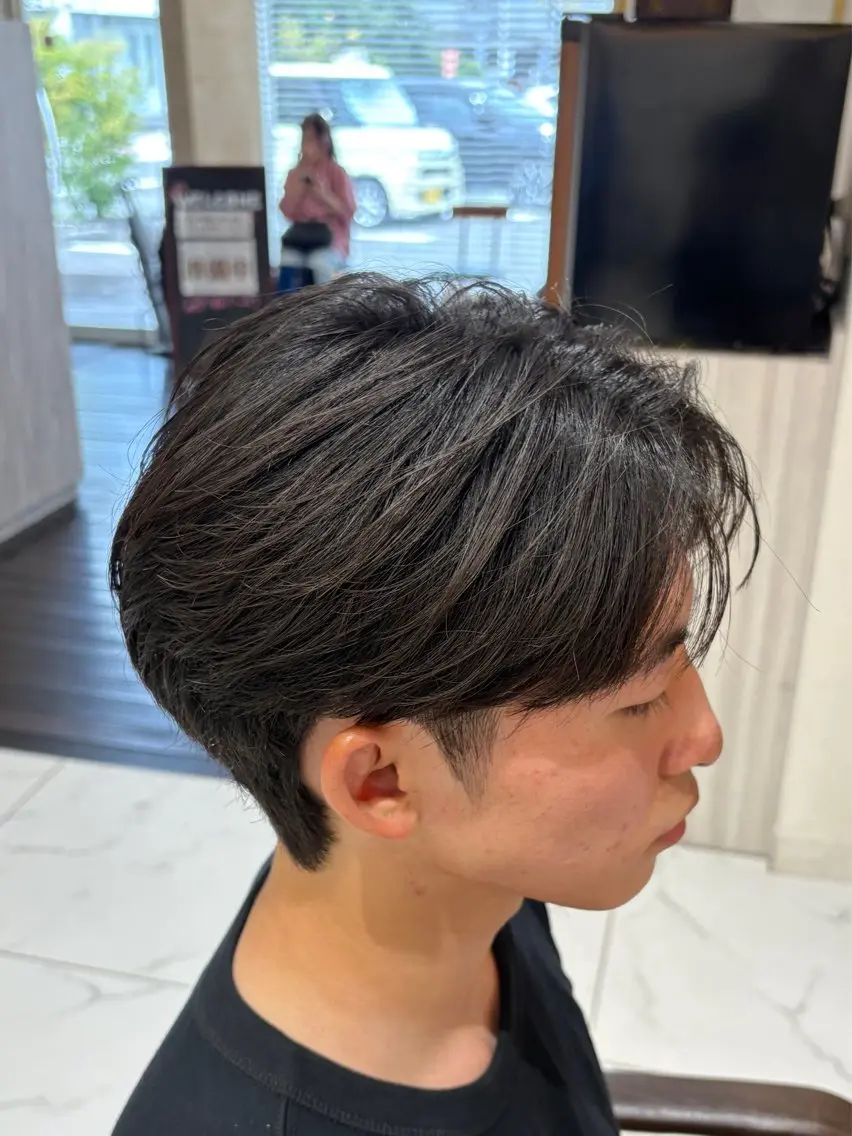 ショート パーマ メンズ カット パーマ GRANDEUR ryuのヘアスタイル