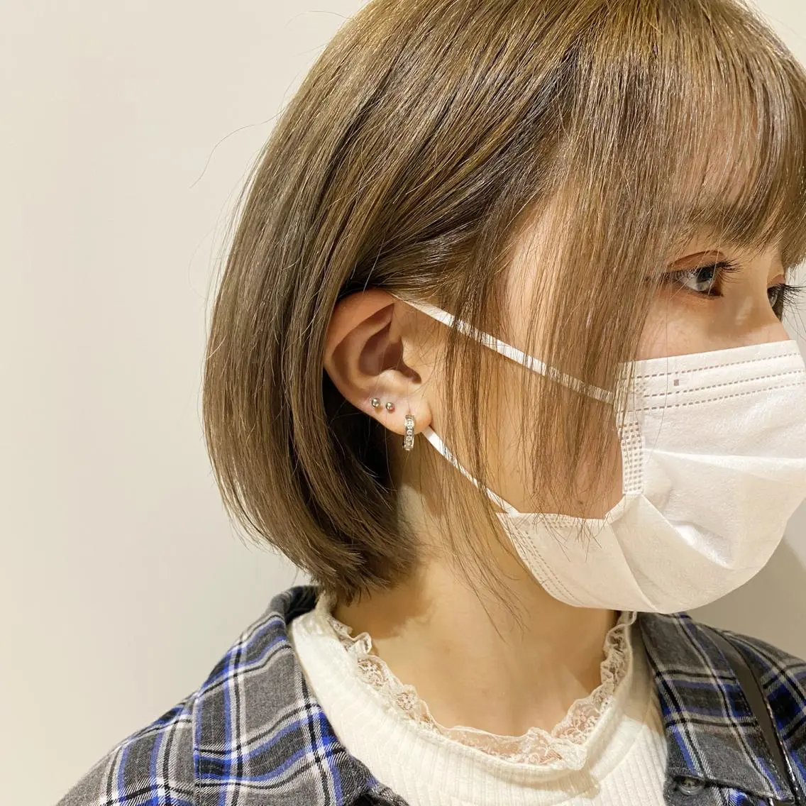 ショート カラー アッシュ ベージュカラー ボブ/salut町田 🧡kanaのヘアスタイル