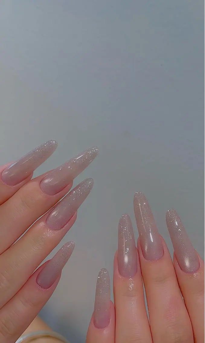 ネイル フレンチネイル ラメ(グリッター) ラメグラデーション マグネットネイル 持ち込み Unicorn Nail原宿表参道のネイルデザイン