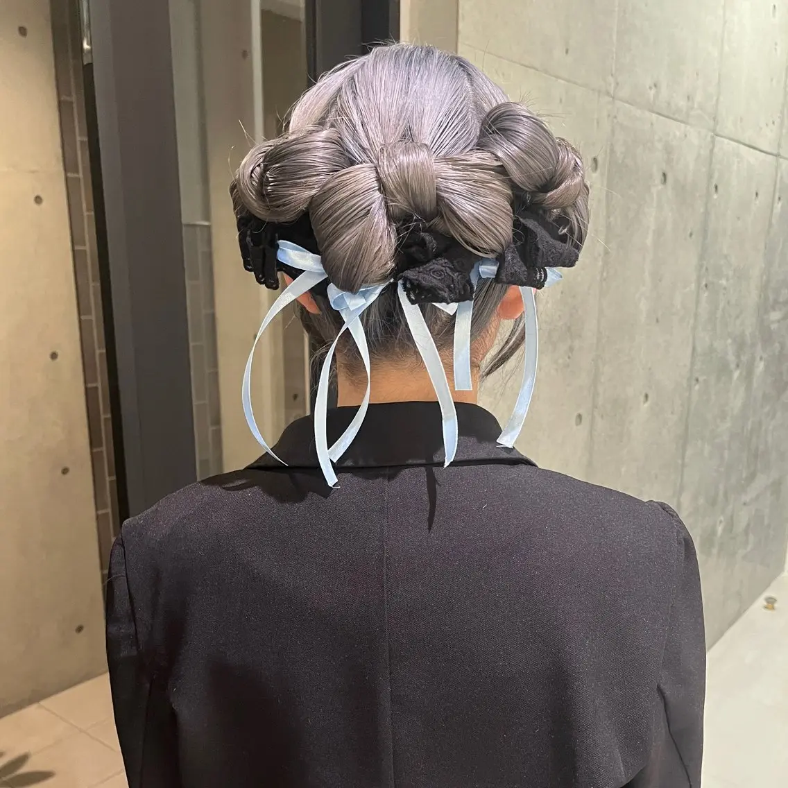 セミロング ヘアアレンジ ボブ 髪質改善 レイヤーカット 広香🪽ハイトーン/ レイヤー/ヘアセットのヘアスタイル