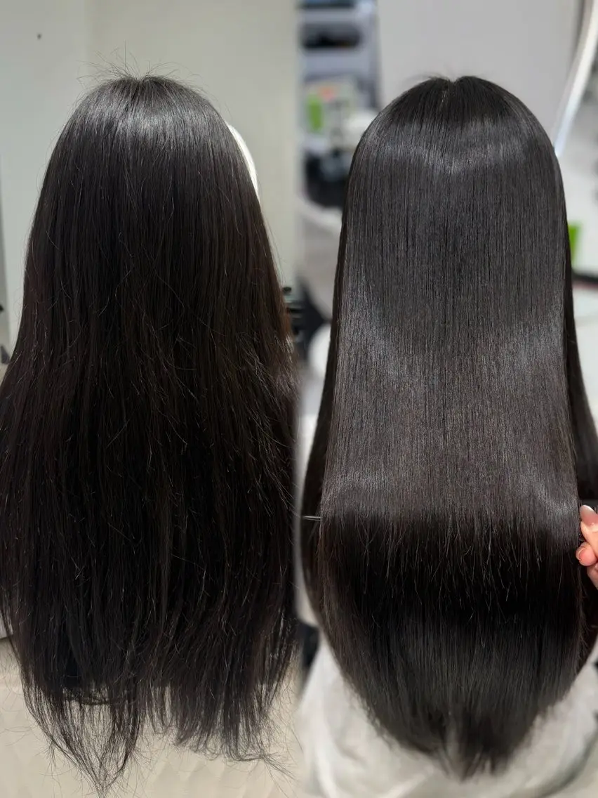 ロング 縮毛矯正 𝑹𝒊𝒉𝒐🎀 名駅/大人韓国ヘアのヘアスタイル