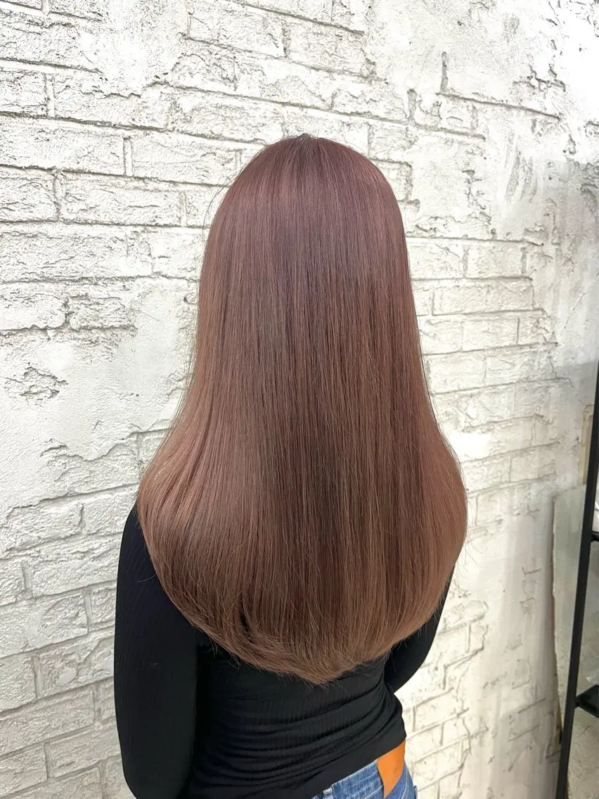 ロング カット ヘアカラー トリートメント 艶髪ブリーチカラー 💗manaka💗のヘアスタイル